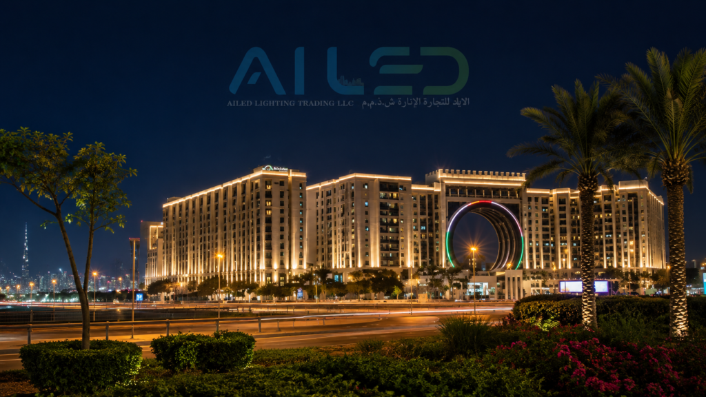 top facade lighting company in Dubai.